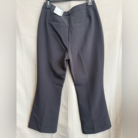 NWT NEW Women's Nine West Kick Flare High Waist Dress Suit Pants Black 8 - Picture 3 of 4